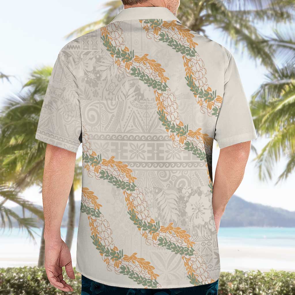 Aloha Pakalana and Puakenikeni Lei Hawaiian Shirt Beige Hawaiian Pattern LT9 - Polynesian Pride