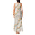 Aloha Pakalana and Puakenikeni Lei Tank Maxi Dress Beige Hawaiian Pattern