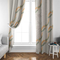 Aloha Pakalana and Puakenikeni Lei Window Curtain Beige Hawaiian Pattern LT9 - Polynesian Pride