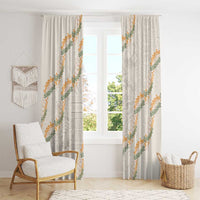 Aloha Pakalana and Puakenikeni Lei Window Curtain Beige Hawaiian Pattern LT9 - Polynesian Pride