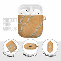 Aloha Pakalana and Puakenikeni Lei AirPods Case Gold Hawaiian Pattern - Polynesian Pride