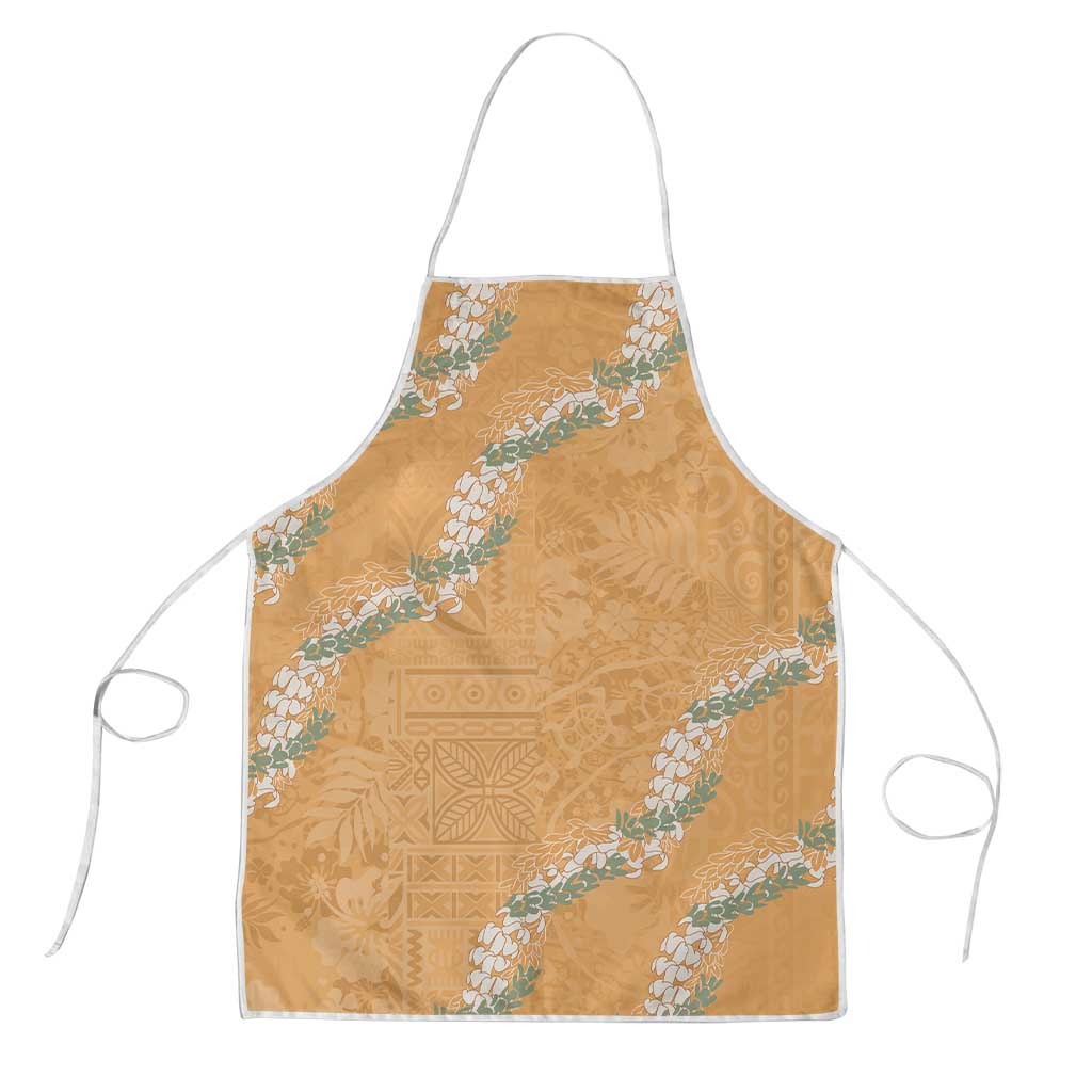 Aloha Pakalana and Puakenikeni Lei Apron Gold Hawaiian Pattern LT9 Gold - Polynesian Pride