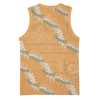 Aloha Pakalana and Puakenikeni Lei Basketball Jersey Gold Hawaiian Pattern LT9 - Polynesian Pride