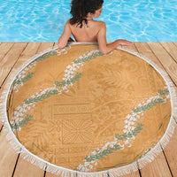 Aloha Pakalana and Puakenikeni Lei Beach Blanket Gold Hawaiian Pattern LT9 - Polynesian Pride