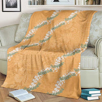 Aloha Pakalana and Puakenikeni Lei Blanket Gold Hawaiian Pattern LT9 - Polynesian Pride