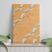 Aloha Pakalana and Puakenikeni Lei Canvas Wall Art Gold Hawaiian Pattern LT9 - Polynesian Pride