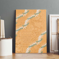 Aloha Pakalana and Puakenikeni Lei Canvas Wall Art Gold Hawaiian Pattern LT9 - Polynesian Pride