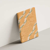Aloha Pakalana and Puakenikeni Lei Canvas Wall Art Gold Hawaiian Pattern LT9 - Polynesian Pride