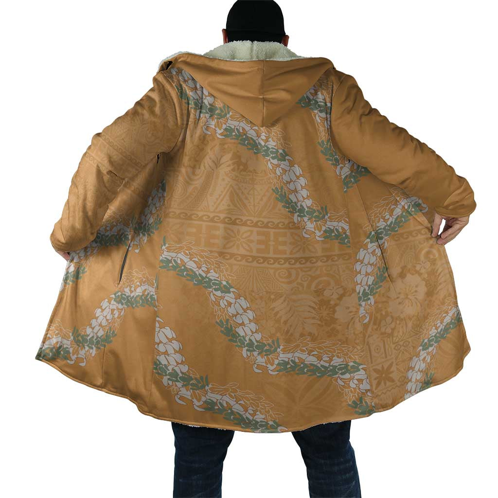 Aloha Pakalana and Puakenikeni Lei Cloak Gold Hawaiian Pattern - Polynesian Pride