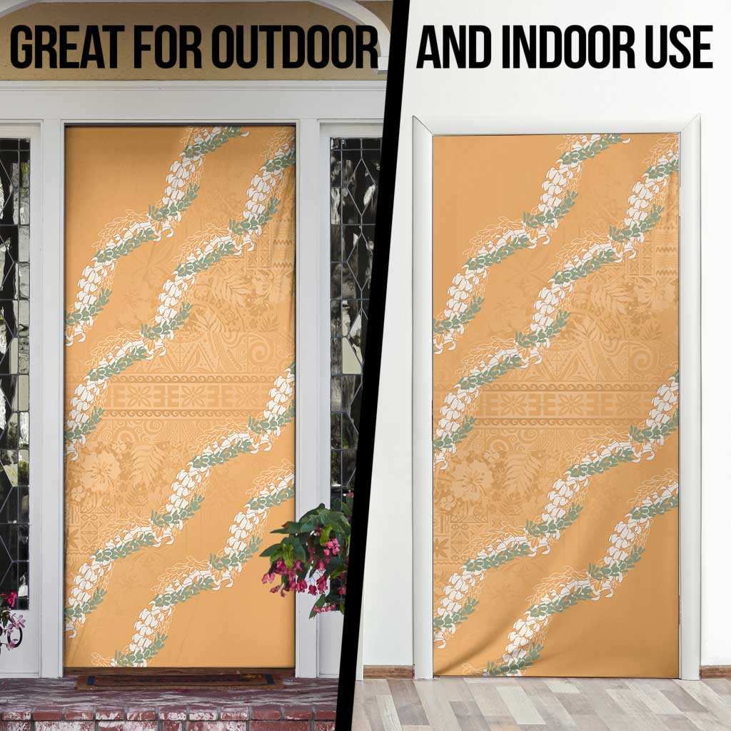 Aloha Pakalana and Puakenikeni Lei Door Cover Gold Hawaiian Pattern LT9 - Polynesian Pride