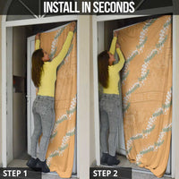 Aloha Pakalana and Puakenikeni Lei Door Cover Gold Hawaiian Pattern LT9 - Polynesian Pride