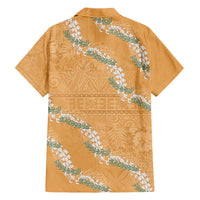 Aloha Pakalana and Puakenikeni Lei Hawaiian Shirt Gold Hawaiian Pattern LT9 - Polynesian Pride