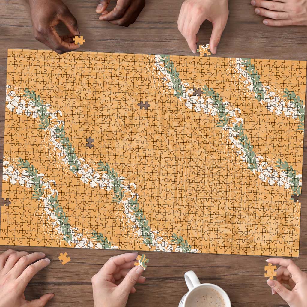 Aloha Pakalana and Puakenikeni Lei Puzzle Gold Hawaiian Pattern LT9 - Polynesian Pride