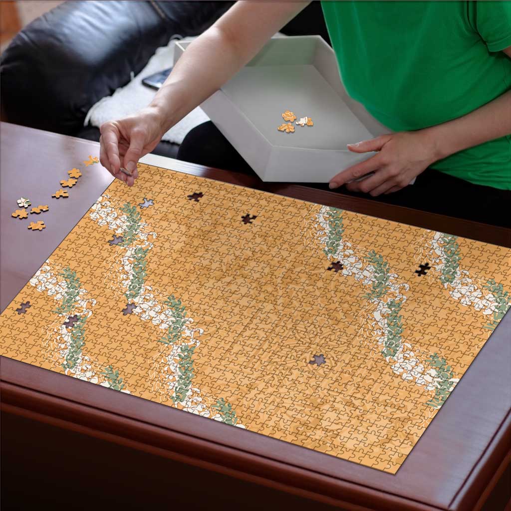 Aloha Pakalana and Puakenikeni Lei Puzzle Gold Hawaiian Pattern LT9 - Polynesian Pride