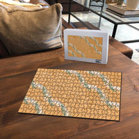 Aloha Pakalana and Puakenikeni Lei Puzzle Gold Hawaiian Pattern LT9 - Polynesian Pride