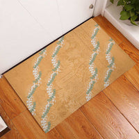 Aloha Pakalana and Puakenikeni Lei Rubber Doormat Gold Hawaiian Pattern LT9 - Polynesian Pride