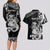 Personalised New Zealand Potae Pango Cricket Couples Matching Long Sleeve Bodycon Dress and Hawaiian Shirt Special Maori Hei Tiki Tribal Tattoo