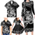 Personalised New Zealand Potae Pango Cricket Family Matching Long Sleeve Bodycon Dress and Hawaiian Shirt Special Maori Hei Tiki Tribal Tattoo