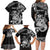 Personalised New Zealand Potae Pango Cricket Family Matching Long Sleeve Bodycon Dress and Hawaiian Shirt Special Maori Hei Tiki Tribal Tattoo