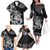 Personalised New Zealand Potae Pango Cricket Family Matching Off The Shoulder Long Sleeve Dress and Hawaiian Shirt Special Maori Hei Tiki Tribal Tattoo