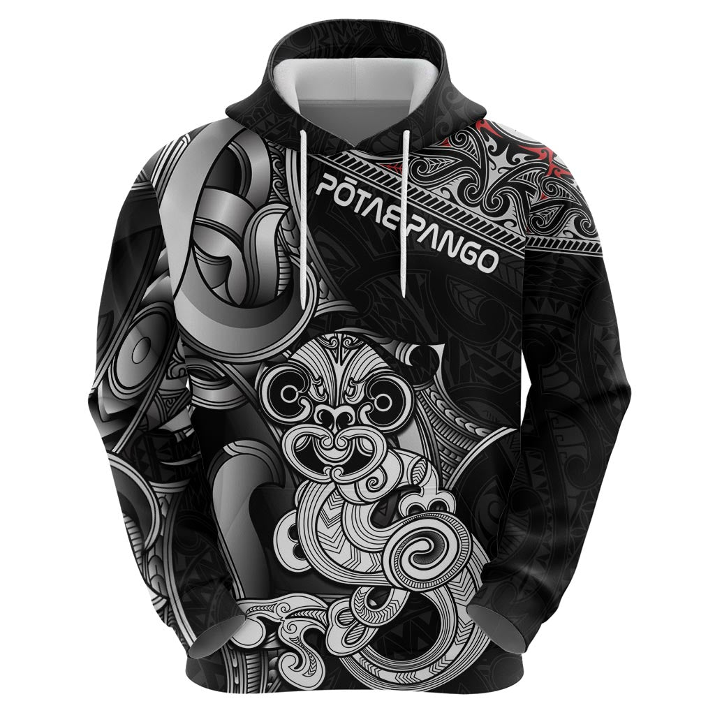 Personalised New Zealand Potae Pango Cricket Hoodie Special Maori Hei Tiki Tribal Tattoo
