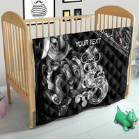 Personalised New Zealand Potae Pango Cricket Quilt Special Maori Hei Tiki Tribal Tattoo