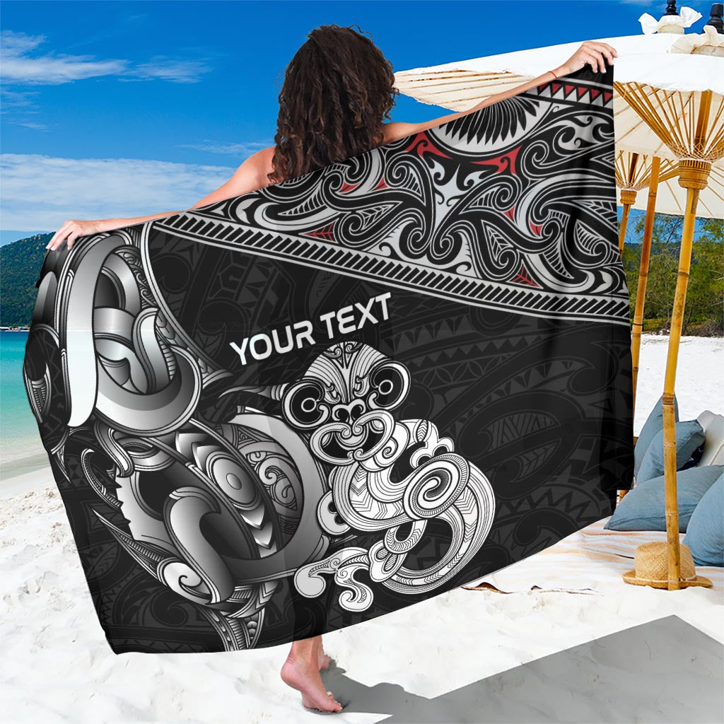 Personalised New Zealand Potae Pango Cricket Sarong Special Maori Hei Tiki Tribal Tattoo