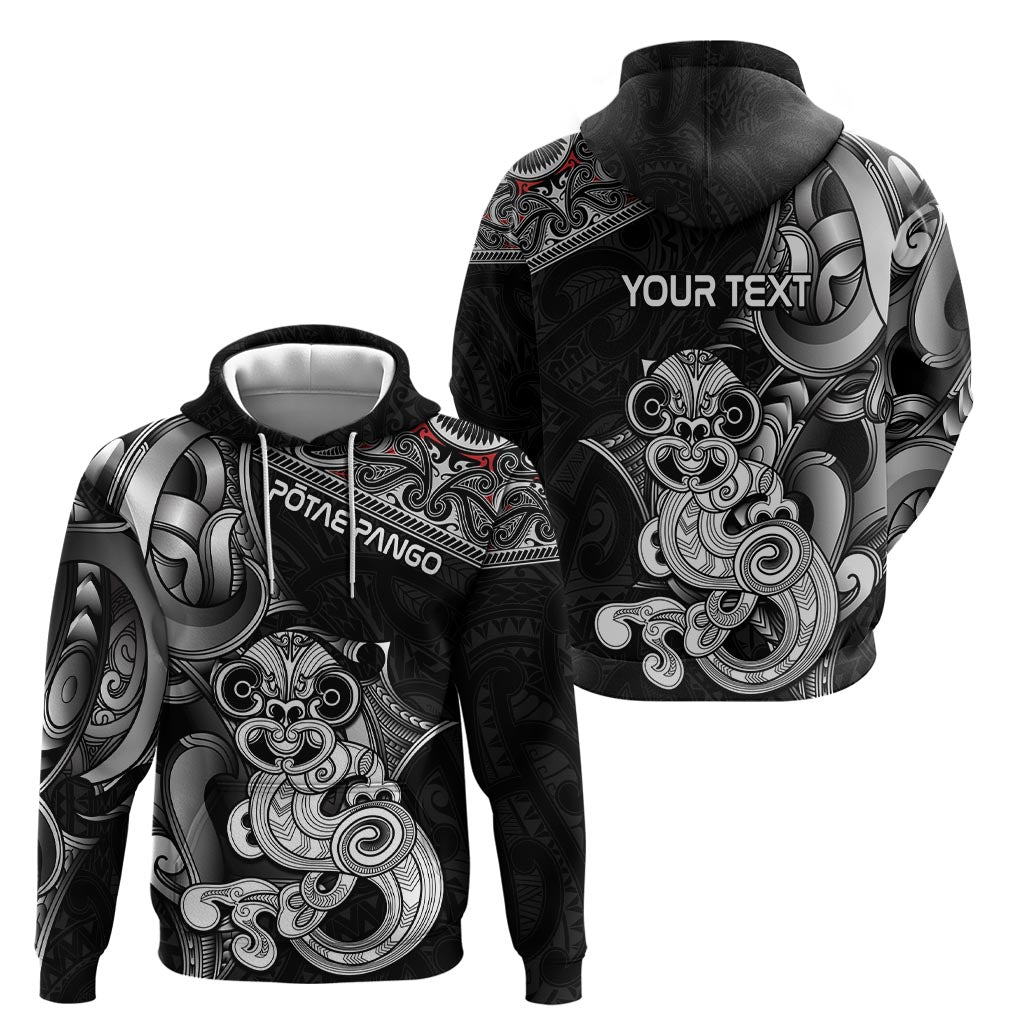 Personalised New Zealand Potae Pango Cricket Zip Hoodie Special Maori Hei Tiki Tribal Tattoo