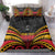 Custom Papua New Guinea Cricket Bedding Set PNG Emblem Mix Polyneisan Pattern