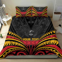 Custom Papua New Guinea Cricket Bedding Set PNG Emblem Mix Polyneisan Pattern LT9 - Polynesian Pride