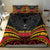 Custom Papua New Guinea Cricket Bedding Set PNG Emblem Mix Polyneisan Pattern