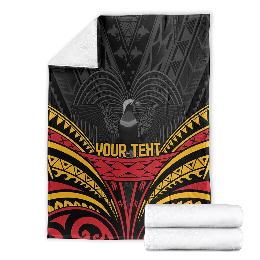 Custom Papua New Guinea Cricket Blanket PNG Emblem Mix Polyneisan Pattern LT9 - Polynesian Pride
