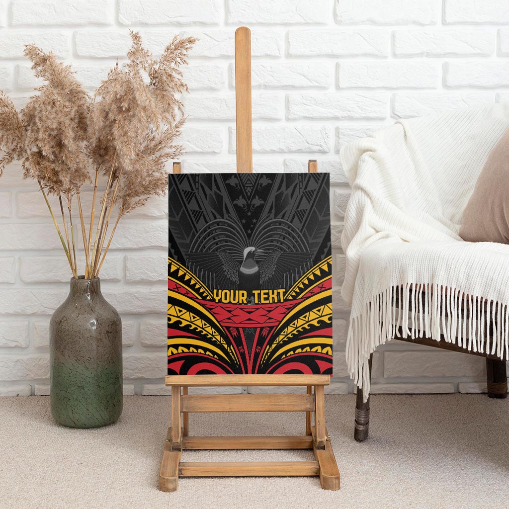 Custom Papua New Guinea Cricket Canvas Wall Art PNG Emblem Mix Polyneisan Pattern LT9 - Polynesian Pride