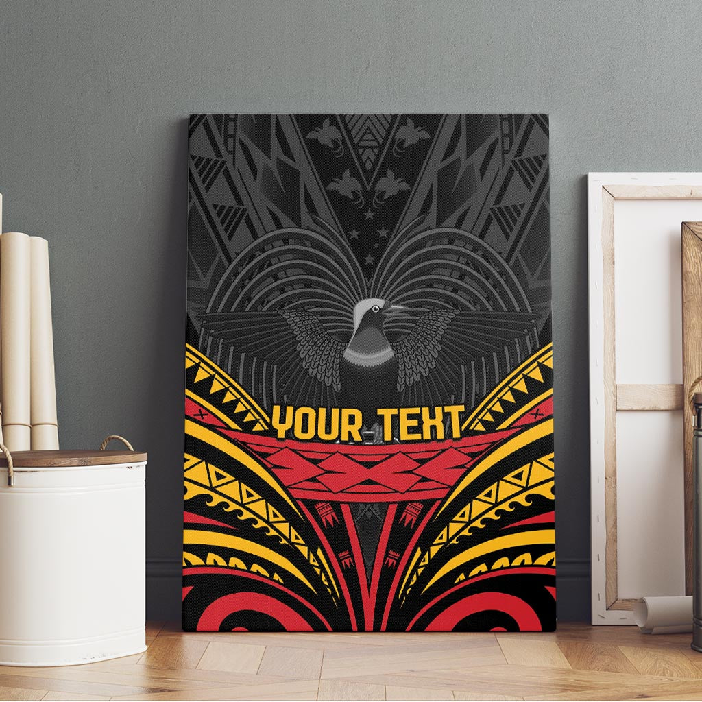 Custom Papua New Guinea Cricket Canvas Wall Art PNG Emblem Mix Polyneisan Pattern LT9 - Polynesian Pride