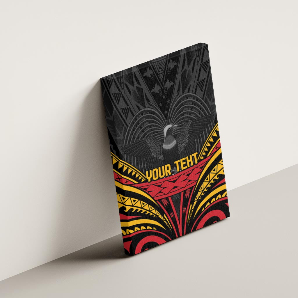 Custom Papua New Guinea Cricket Canvas Wall Art PNG Emblem Mix Polyneisan Pattern LT9 - Polynesian Pride