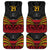 Custom Papua New Guinea Cricket Car Mats PNG Emblem Mix Polyneisan Pattern