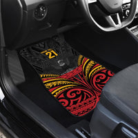 Custom Papua New Guinea Cricket Car Mats PNG Emblem Mix Polyneisan Pattern LT9 - Polynesian Pride