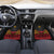 Custom Papua New Guinea Cricket Car Mats PNG Emblem Mix Polyneisan Pattern