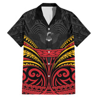 Custom Papua New Guinea Cricket Family Matching Mermaid Dress and Hawaiian Shirt PNG Emblem Mix Polyneisan Pattern