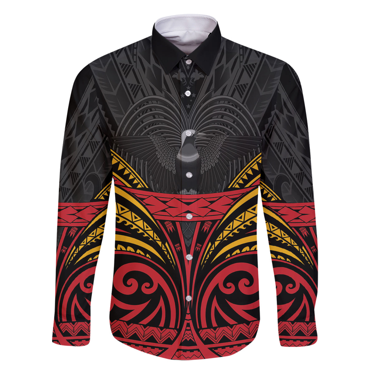 Custom Papua New Guinea Cricket Family Matching Off Shoulder Short Dress and Hawaiian Shirt PNG Emblem Mix Polyneisan Pattern