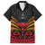 Custom Papua New Guinea Cricket Hawaiian Shirt PNG Emblem Mix Polyneisan Pattern