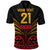 Custom Papua New Guinea Cricket Polo Shirt PNG Emblem Mix Polyneisan Pattern