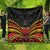 Custom Papua New Guinea Cricket Quilt PNG Emblem Mix Polyneisan Pattern