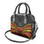 Custom Papua New Guinea Cricket Shoulder Handbag PNG Emblem Mix Polyneisan Pattern