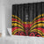 Custom Papua New Guinea Cricket Shower Curtain PNG Emblem Mix Polyneisan Pattern