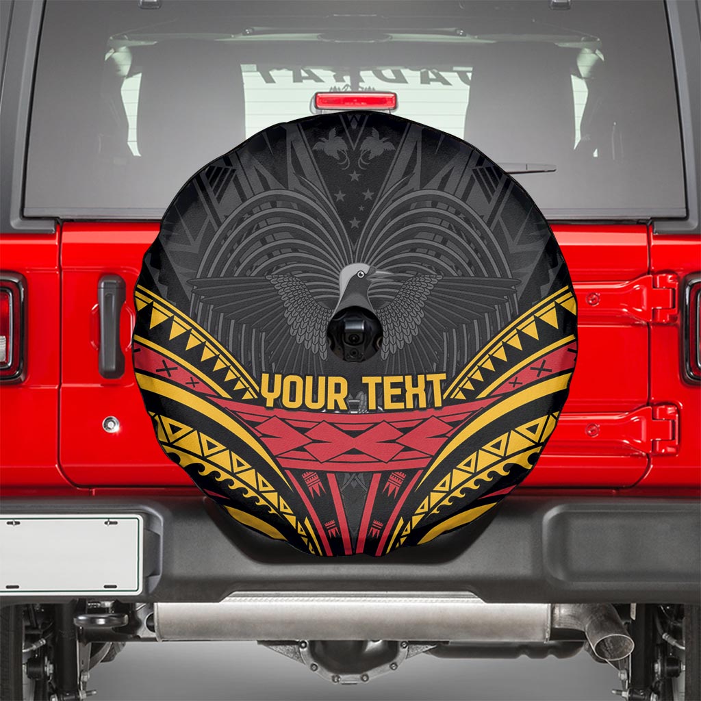 Custom Papua New Guinea Cricket Spare Tire Cover PNG Emblem Mix Polyneisan Pattern LT9 - Polynesian Pride