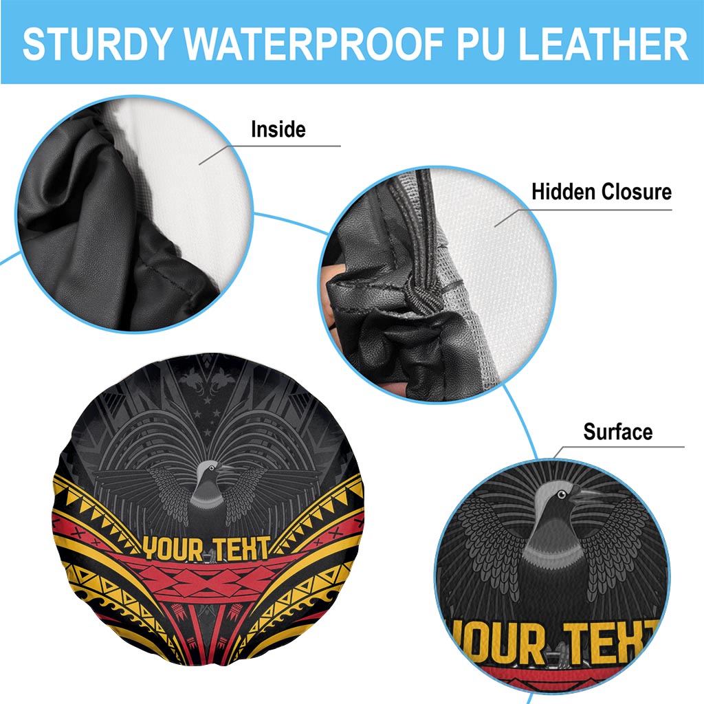 Custom Papua New Guinea Cricket Spare Tire Cover PNG Emblem Mix Polyneisan Pattern LT9 - Polynesian Pride