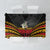 Custom Papua New Guinea Cricket Tablecloth PNG Emblem Mix Polyneisan Pattern