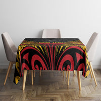 Custom Papua New Guinea Cricket Tablecloth PNG Emblem Mix Polyneisan Pattern LT9 - Polynesian Pride