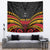 Custom Papua New Guinea Cricket Tapestry PNG Emblem Mix Polyneisan Pattern